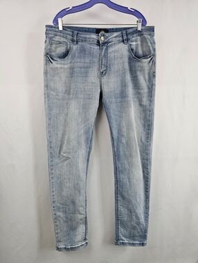 ZLZ Men's Light Wash Slim Fit Jeans, Sz 38